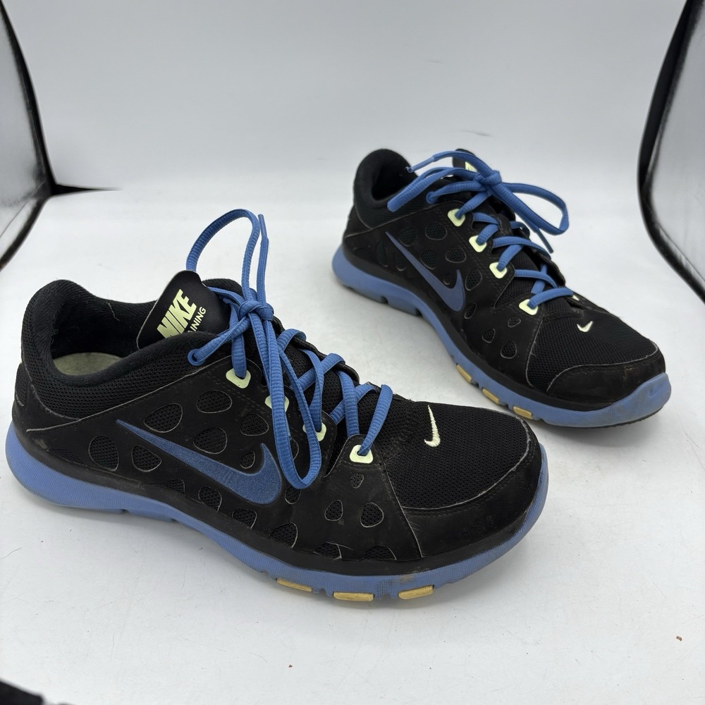 Nike Shoes Womens Size 8 Training Flex Supreme Black Blue 537509-002 Sneakers